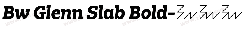 Bw Glenn Slab Bold字体转换